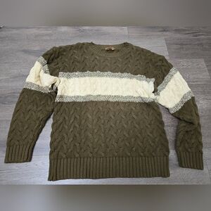 Ruff Hewn 90's Chunky Knit Crewneck Sweater Mens Large Unisex Cottage Fisherman